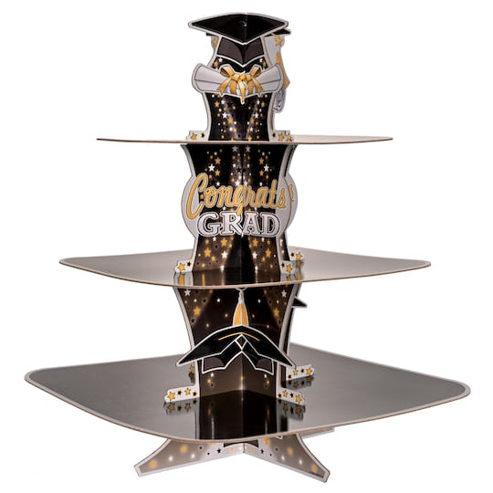 Beistle 15" Graduation Cupcake Stand in Black | Michaels®